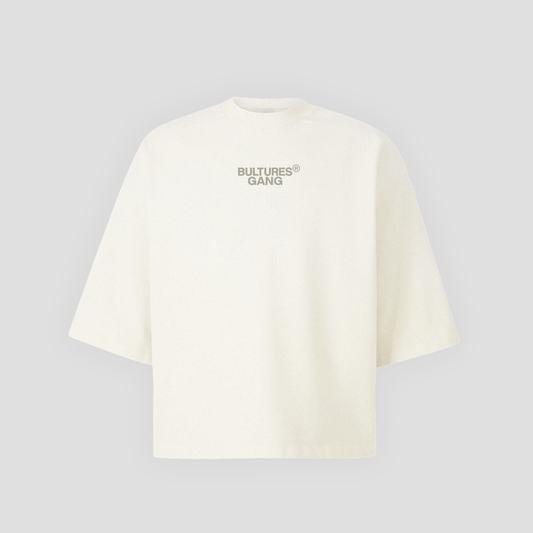 Camiseta Oversize / Corte ShortDrop / Blanco Puro