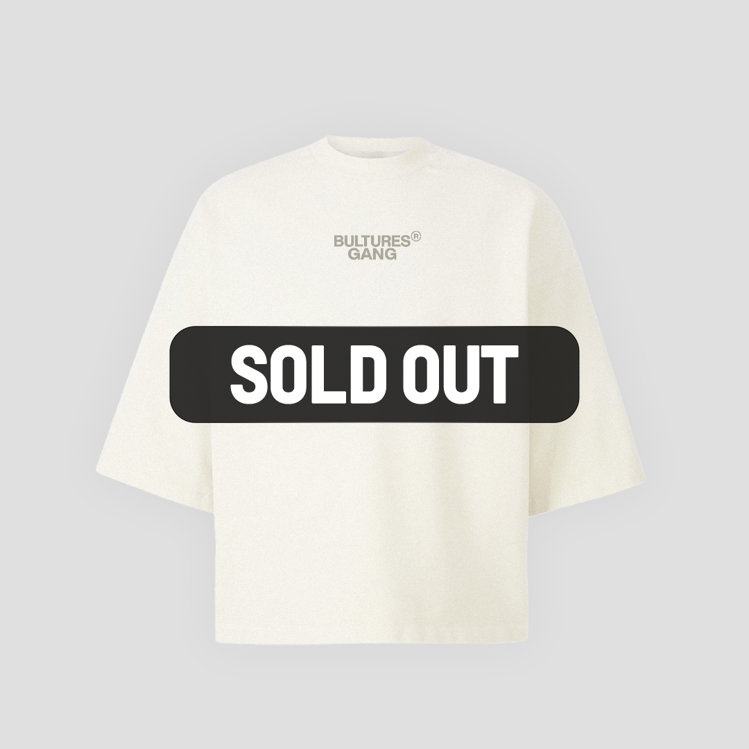 Camiseta Oversize / Corte ShortDrop / Blanco Puro