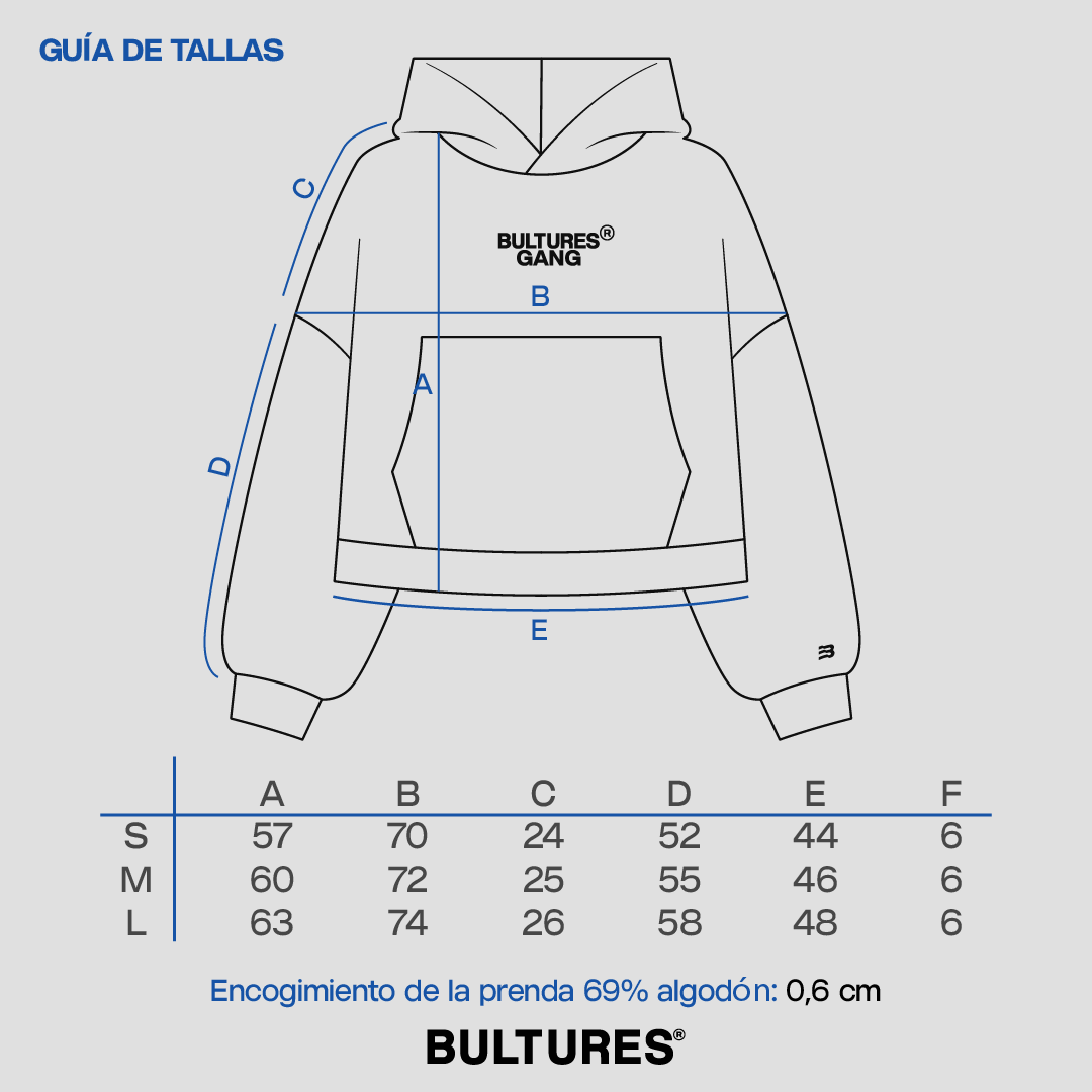 Hoodie / SemiCropped / Azul Marino